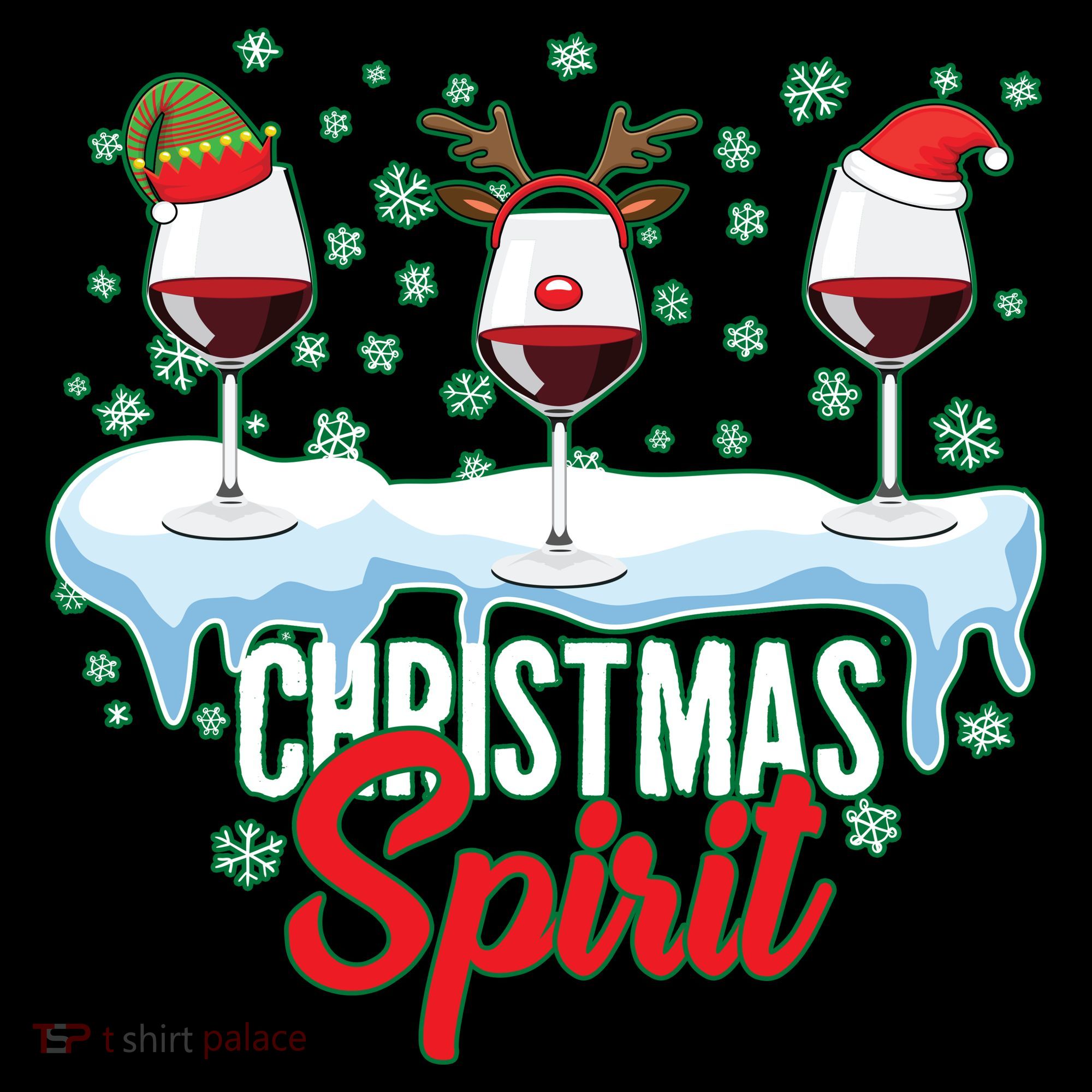 Funny Wine Christmas Spirit Women's Tank Top