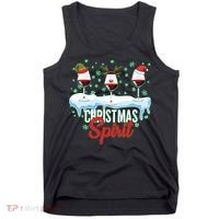 Funny Wine Christmas Spirit Tank Top thumb 0