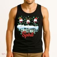 Funny Wine Christmas Spirit Tank Top thumb 3