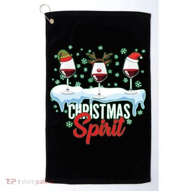 Funny Wine Christmas Spirit Golf Towel
