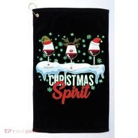 Funny Wine Christmas Spirit Golf Towel thumb 0