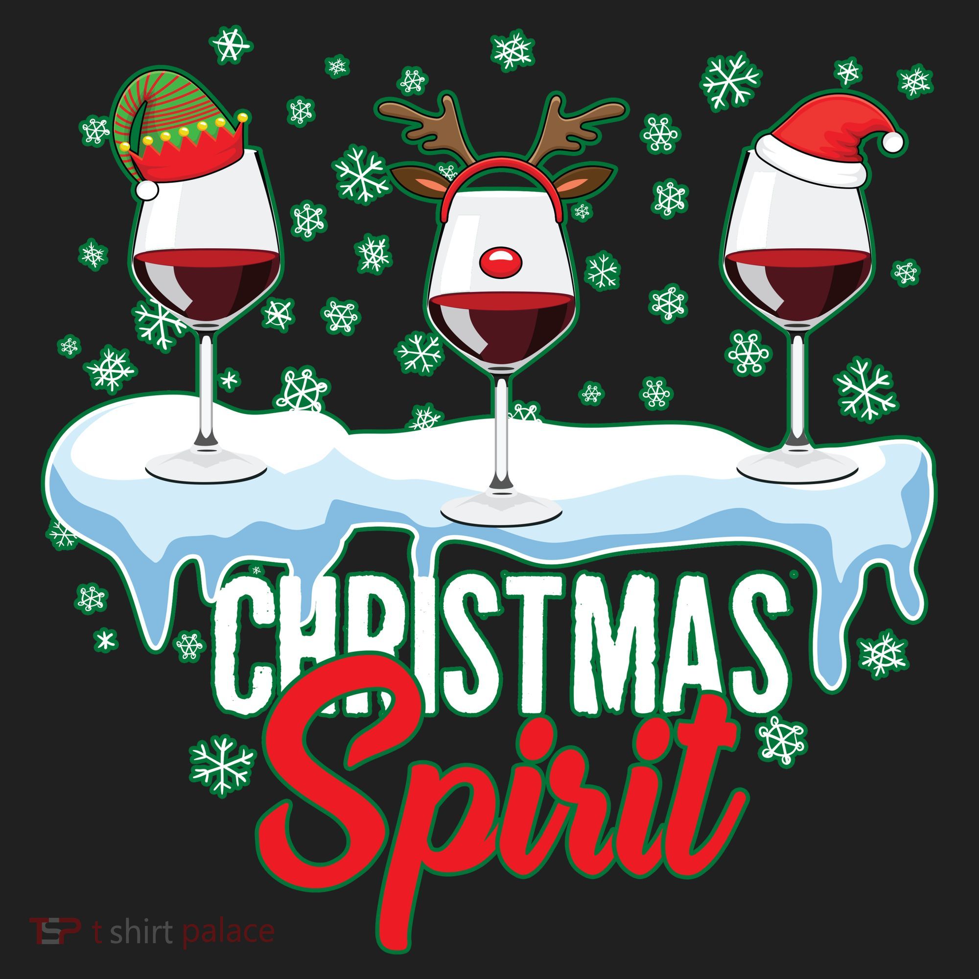Funny Wine Christmas Spirit Golf Towel