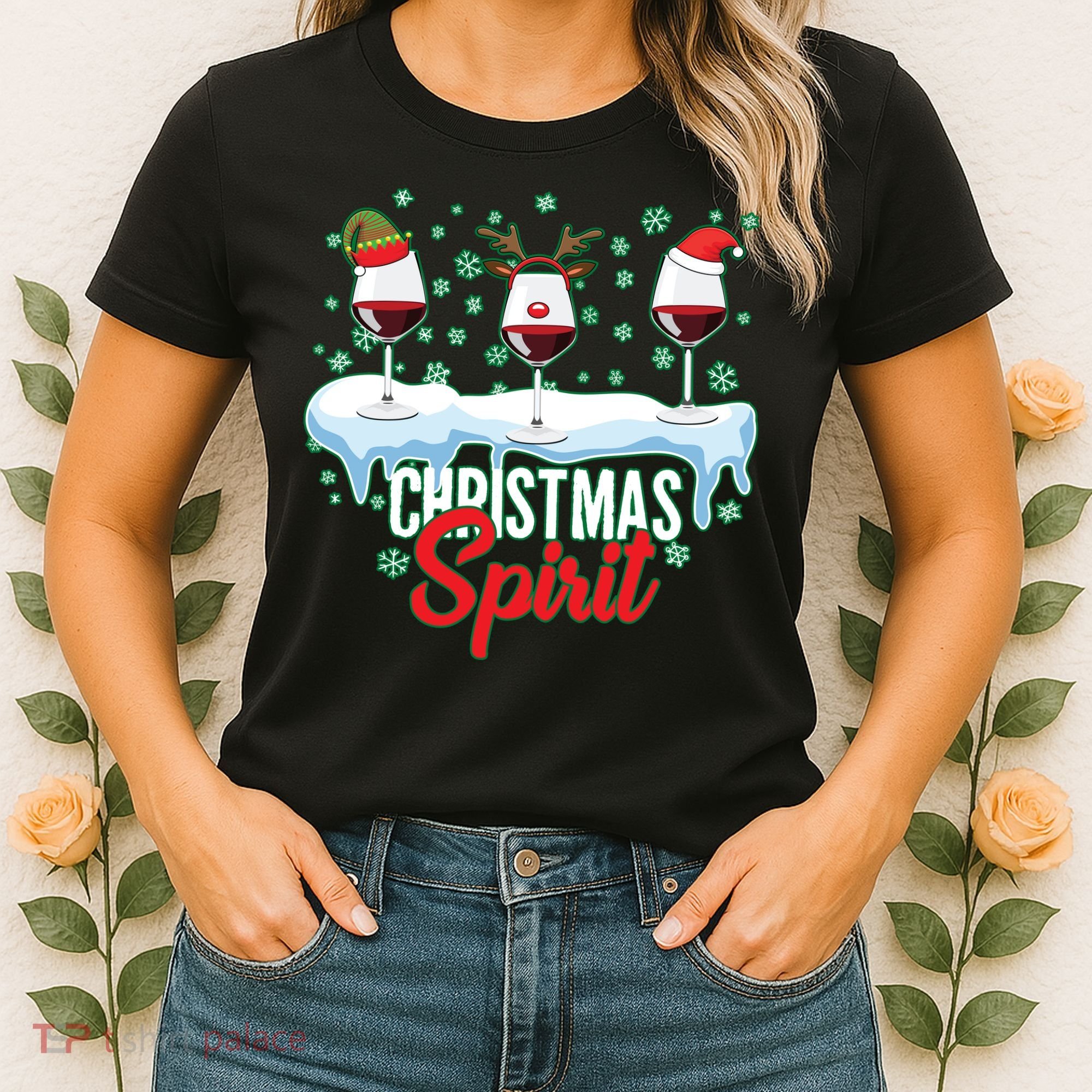 Funny Wine Christmas Spirit Women's T-Shirt