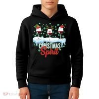 Funny Wine Christmas Spirit Kids Hoodie thumb 4