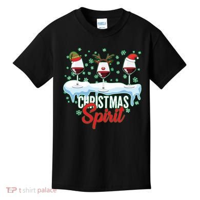 Funny Wine Christmas Spirit Kids T-Shirt
