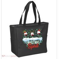 Funny Wine Christmas Spirit Tote Bag thumb 2
