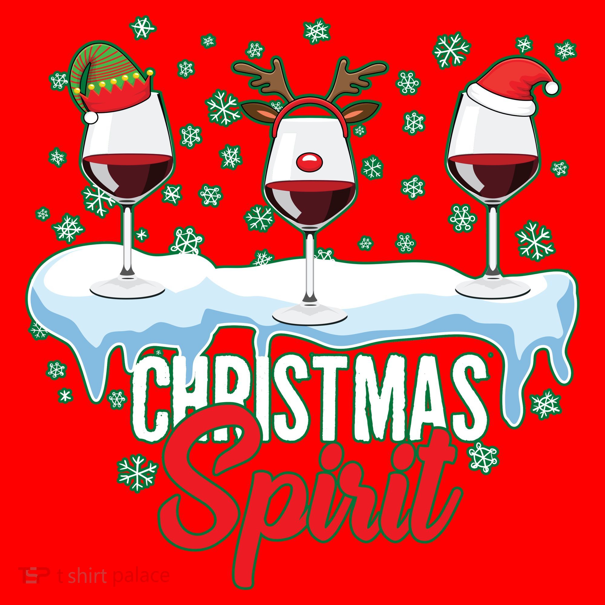 Funny Wine Christmas Spirit Santa Hat