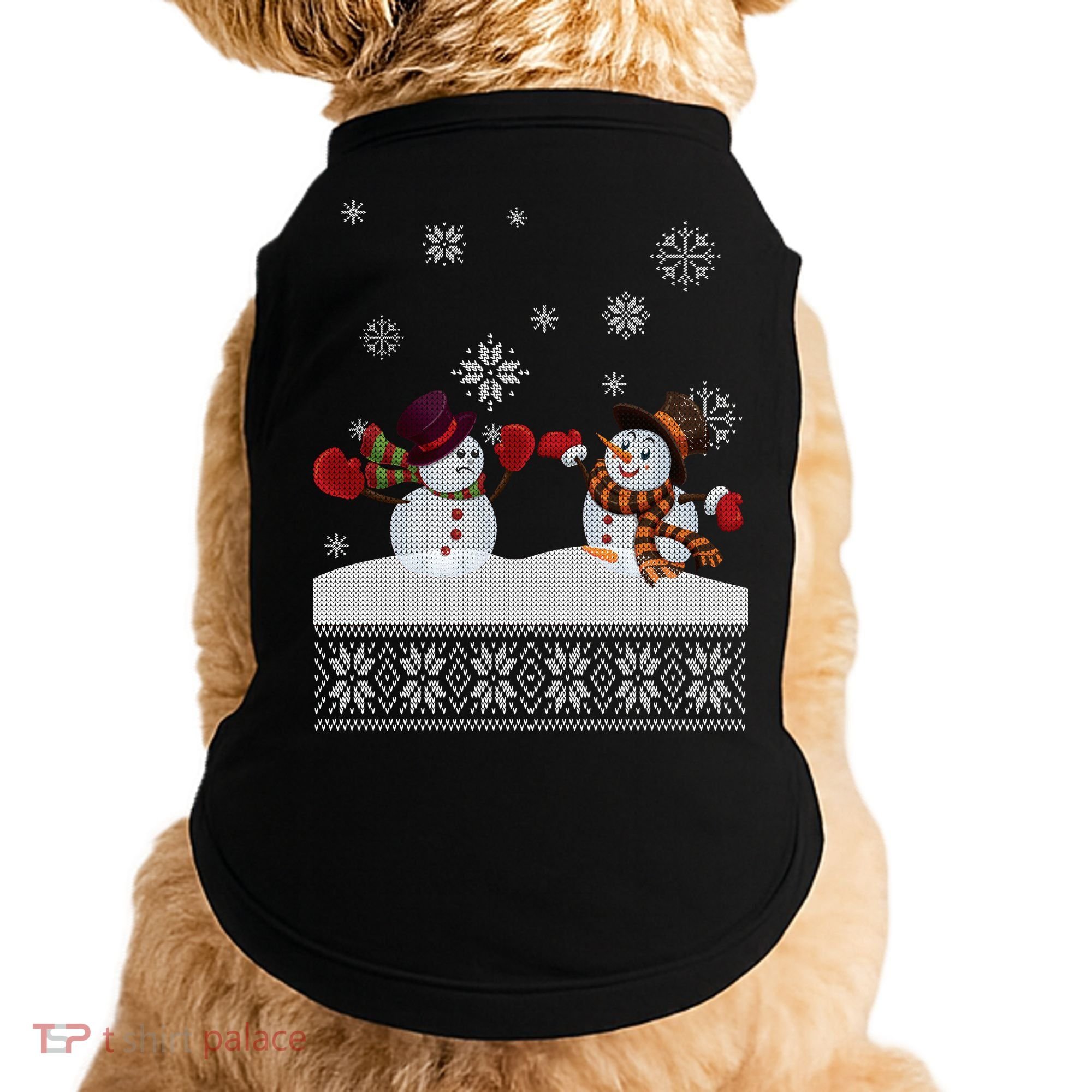 Funny Winter Snowman Ugly Christmas Doggie Tank
