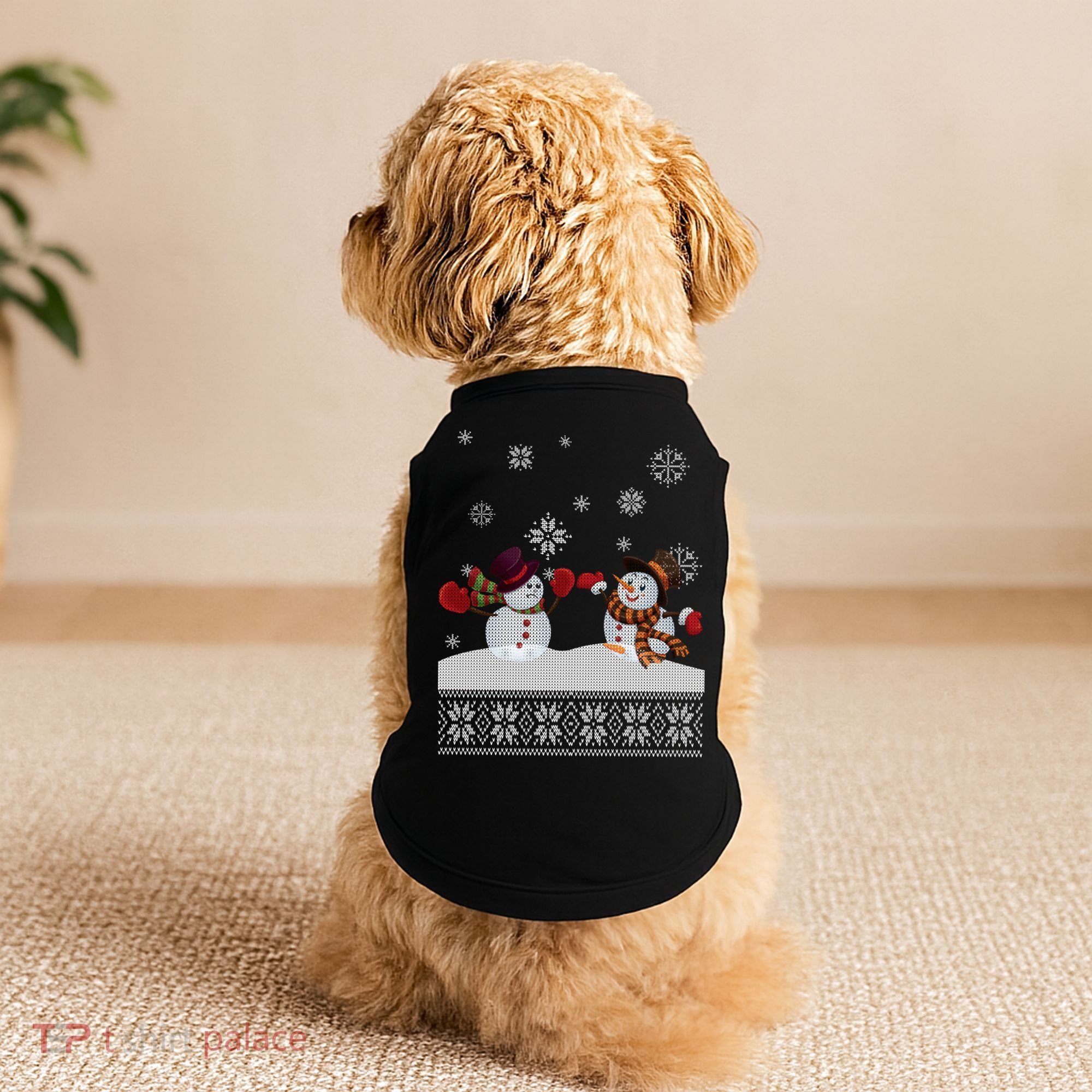 Funny Winter Snowman Ugly Christmas Doggie Tank