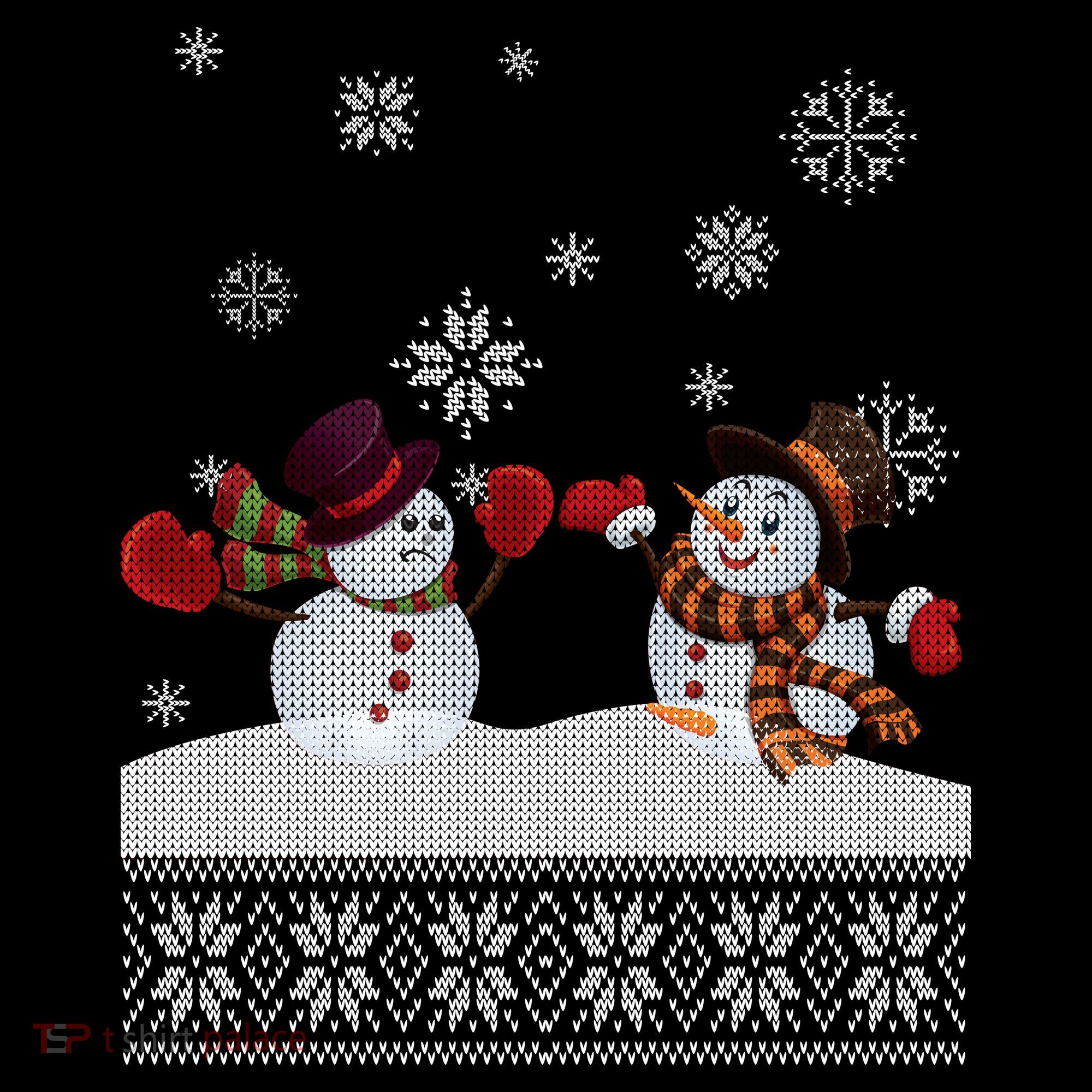 Funny Winter Snowman Ugly Christmas USA-Made Doggie Bandana