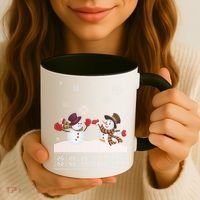 Funny Winter Snowman Ugly Christmas Coffee Mug thumb 3
