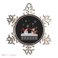 Funny Winter Snowman Ugly Christmas Ornament thumb 0