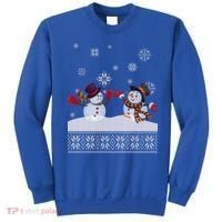 Funny Winter Snowman Ugly Christmas Sweatshirt thumb 0