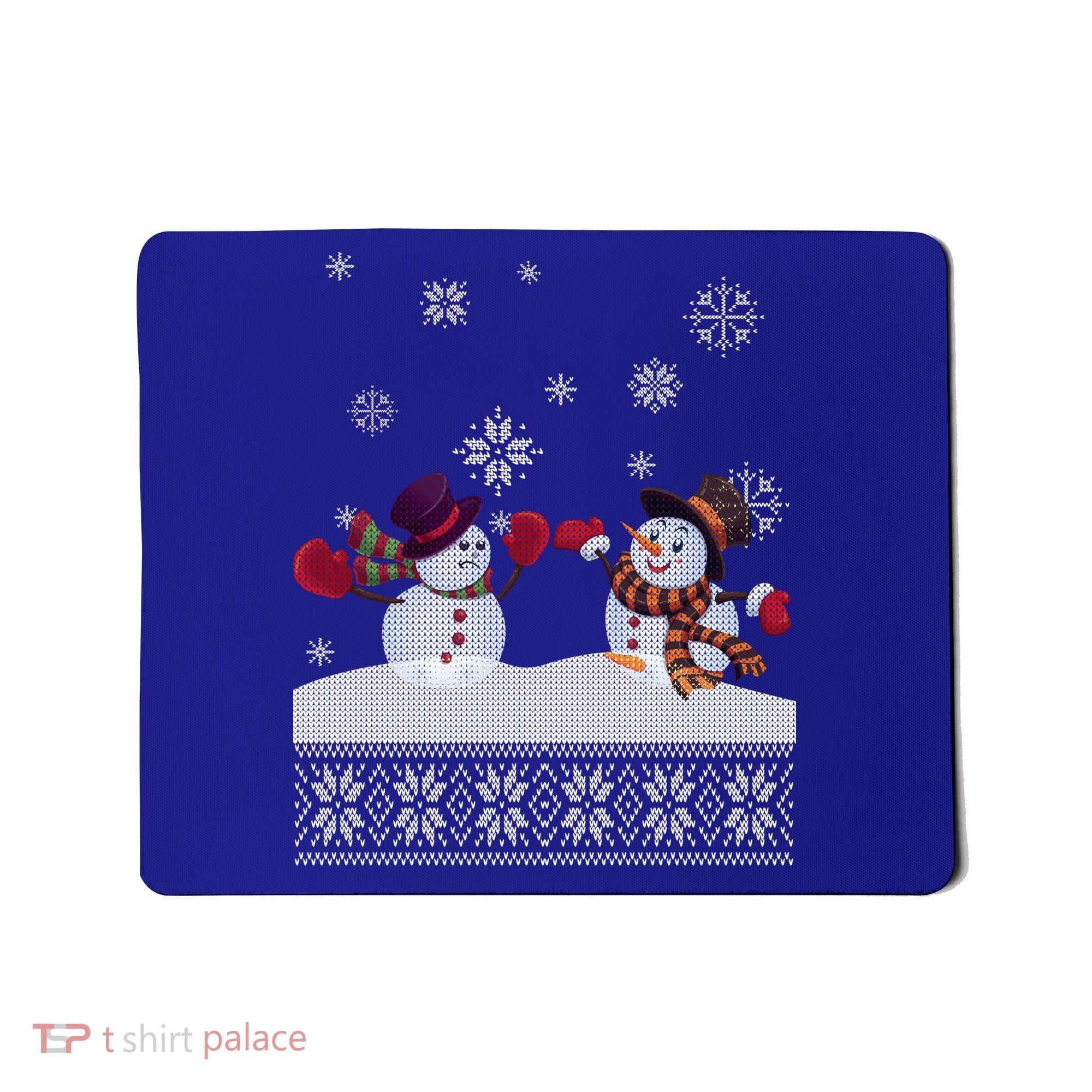 Funny Winter Snowman Ugly Christmas Mousepad
