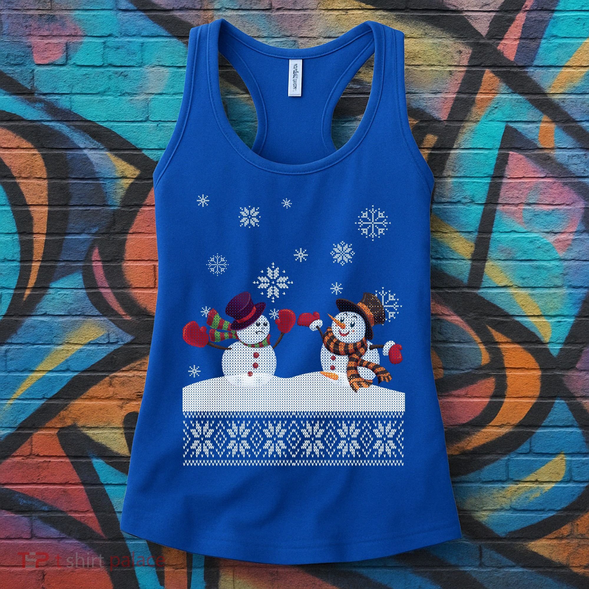 Funny Winter Snowman Ugly Christmas Women's Tank Top