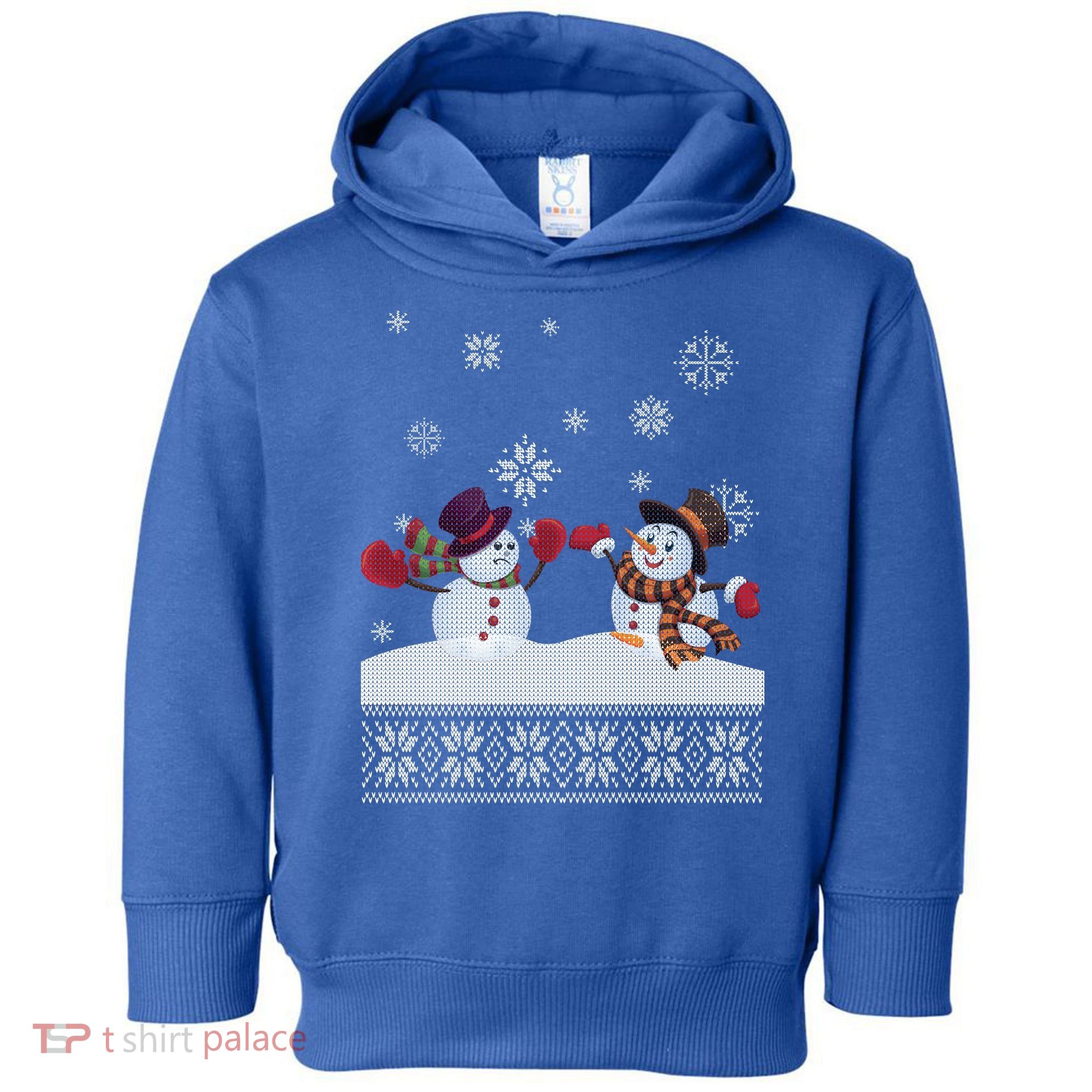 Funny Winter Snowman Ugly Christmas Toddler Hoodie