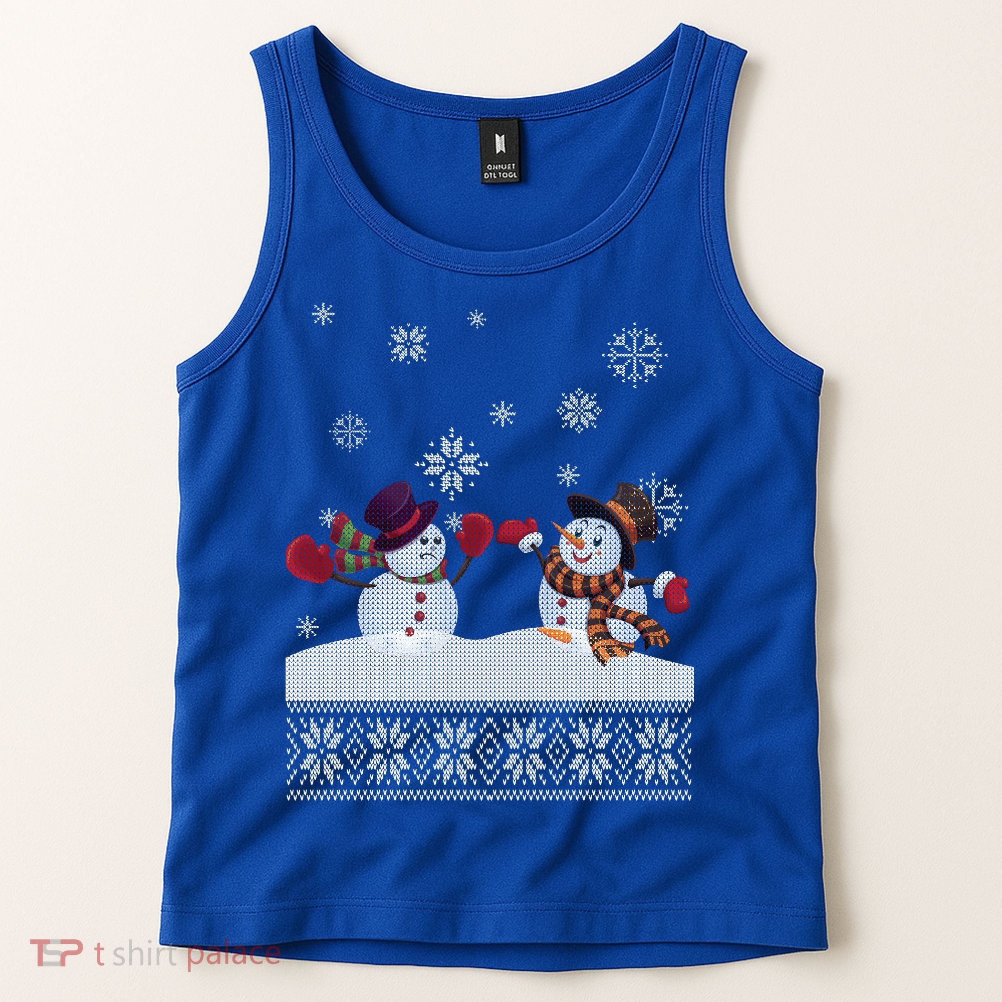 Funny Winter Snowman Ugly Christmas Tank Top