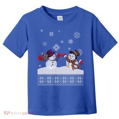 Funny Winter Snowman Ugly Christmas Toddler T-Shirt