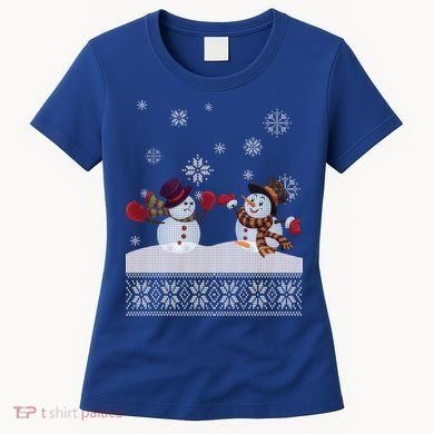 Funny Winter Snowman Ugly Christmas Women's T-Shirt