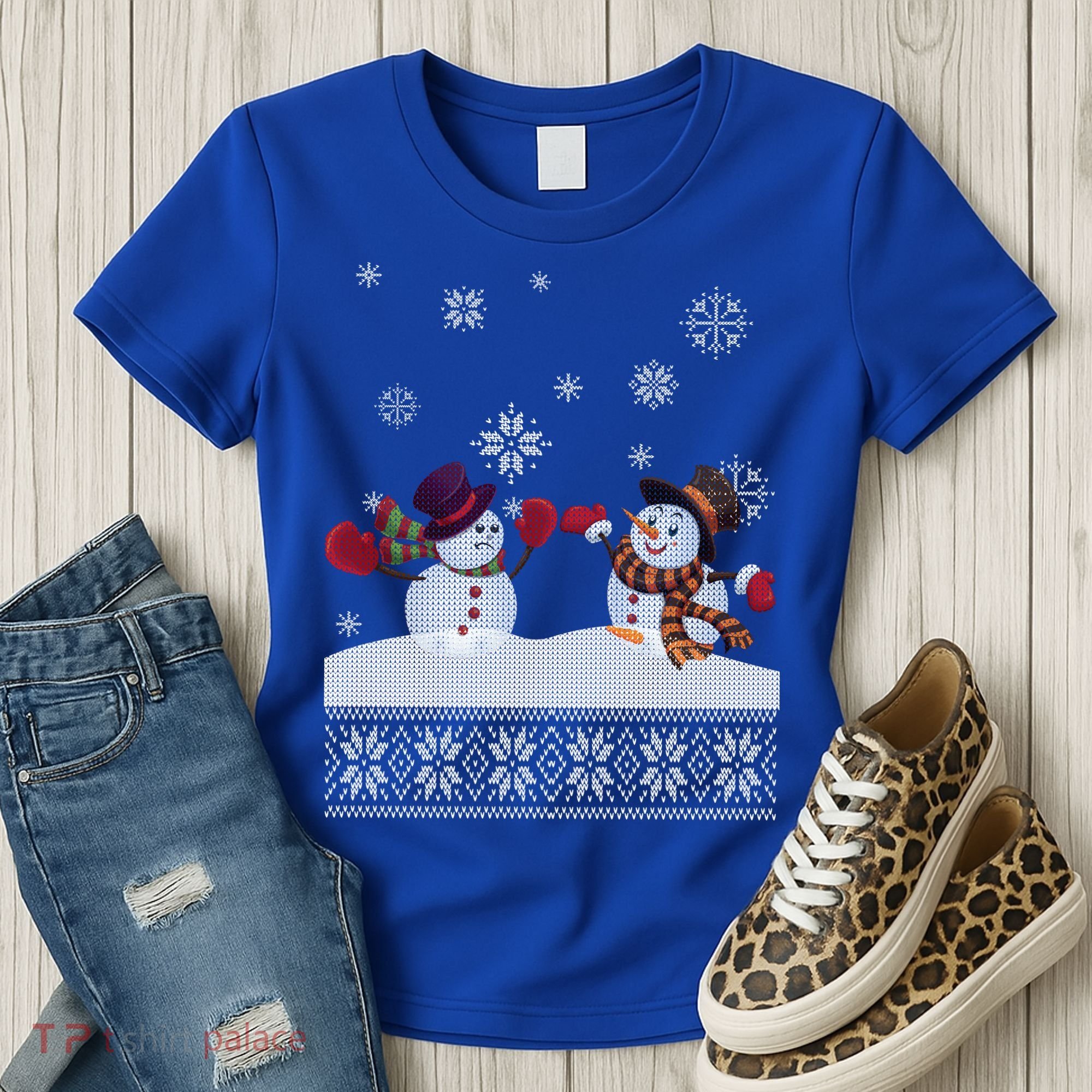 Funny Winter Snowman Ugly Christmas Women's T-Shirt