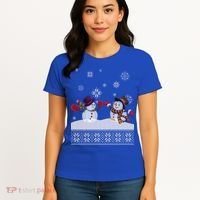 Funny Winter Snowman Ugly Christmas Women's T-Shirt thumb 4