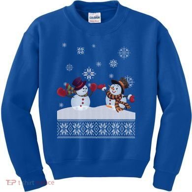 Funny Winter Snowman Ugly Christmas Kids Sweatshirt
