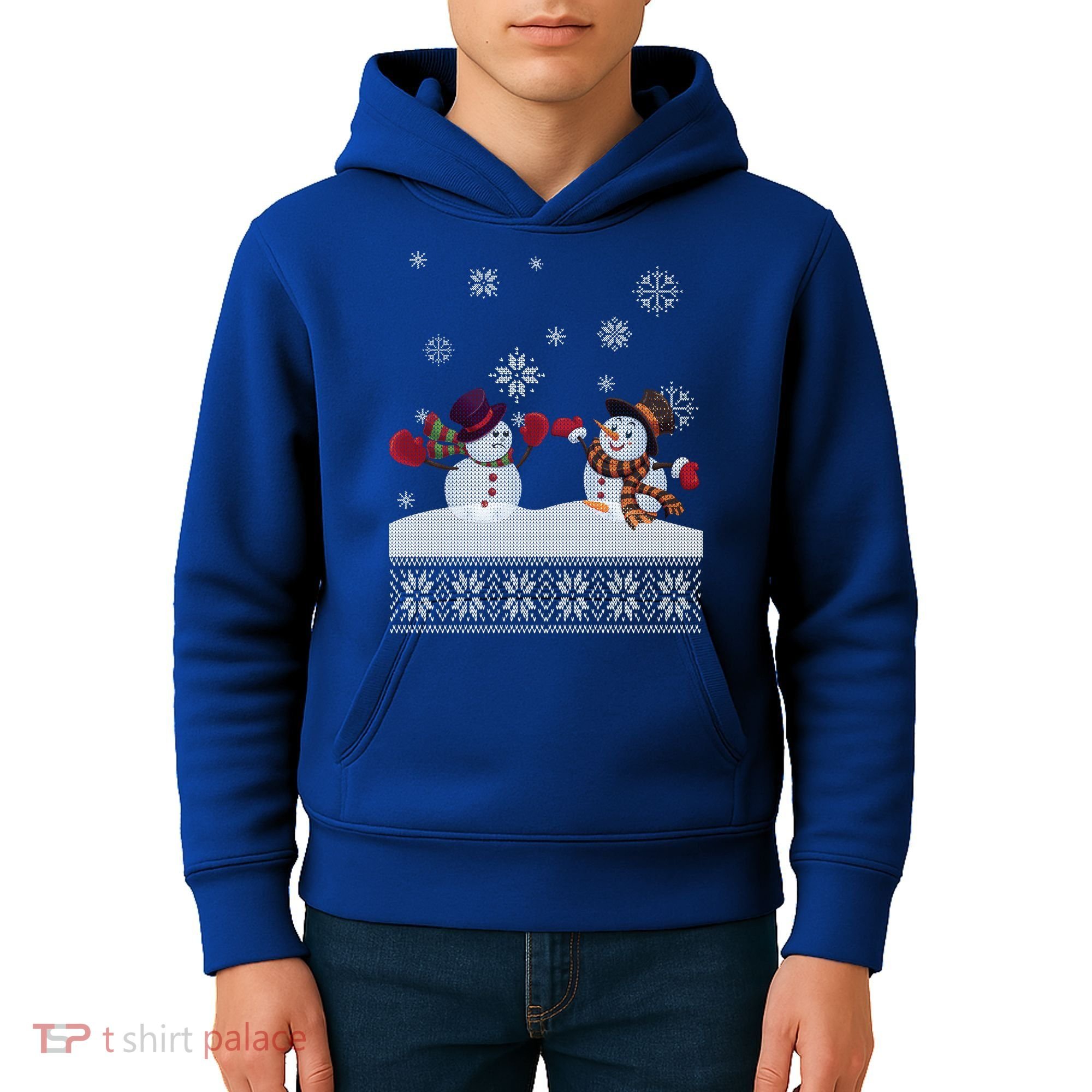 Funny Winter Snowman Ugly Christmas Kids Hoodie
