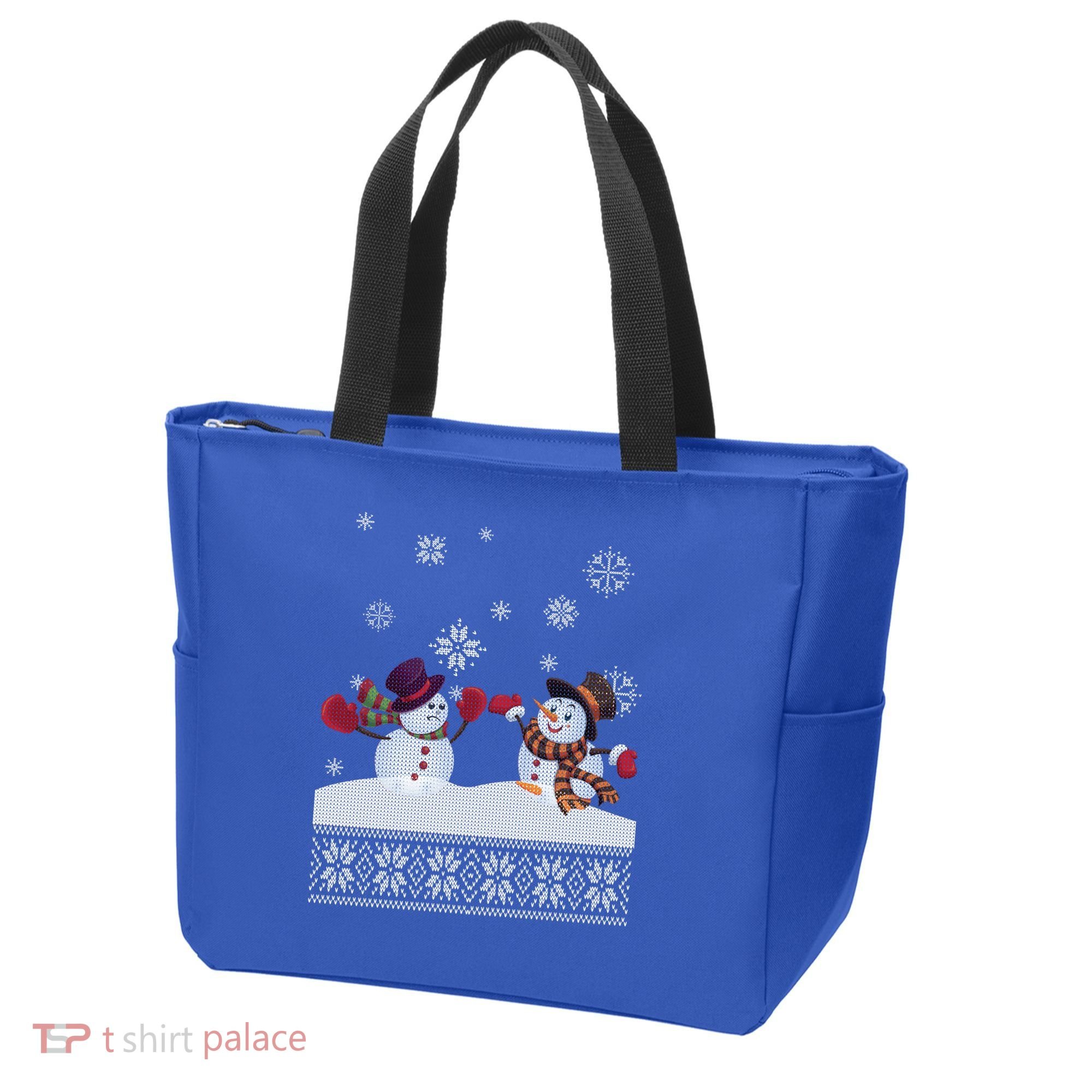 Funny Winter Snowman Ugly Christmas Tote Bag