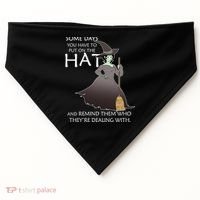 Funny Witch Some Day You Have To Put On The Hat USA-Made Doggie Bandana thumb 0
