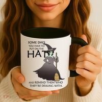 Funny Witch Some Day You Have To Put On The Hat Coffee Mug thumb 3