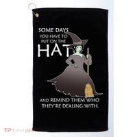 Funny Witch Some Day You Have To Put On The Hat Golf Towel thumb 0