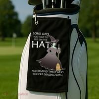 Funny Witch Some Day You Have To Put On The Hat Golf Towel thumb 2
