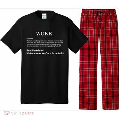 Funny Woke Real Definition Pajama Set