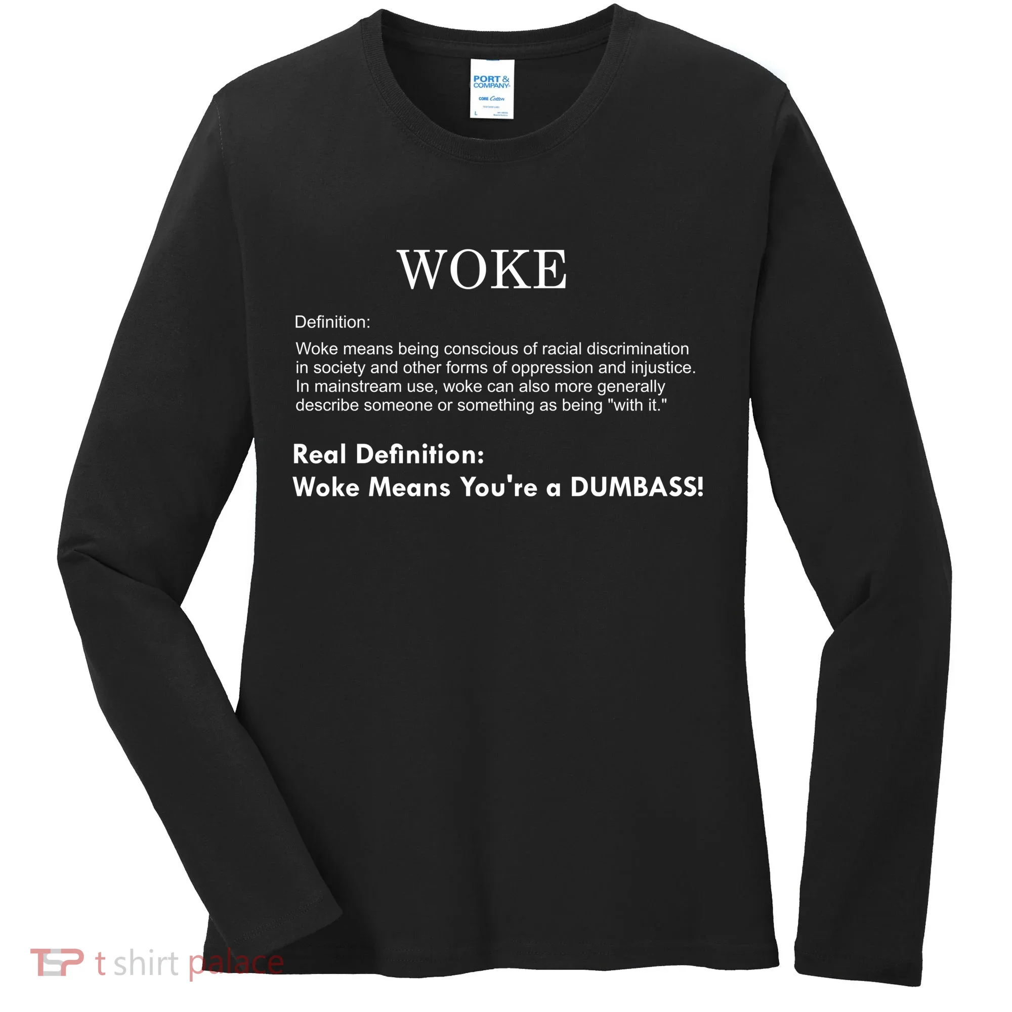 Funny Woke Real Definition Women's Long Sleeve Shirt