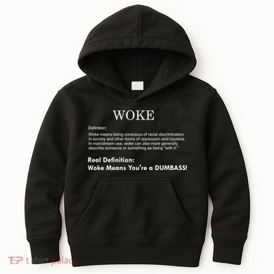 Funny Woke Real Definition Kids Hoodie