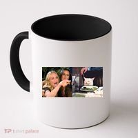 Funny Woman Yelling At Cat Meme  Coffee Mug thumb 0