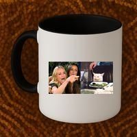 Funny Woman Yelling At Cat Meme  Coffee Mug thumb 2