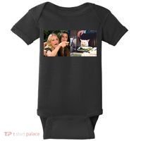 Funny Woman Yelling At Cat Meme  Baby Bodysuit thumb 0