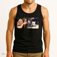 Funny Woman Yelling At Cat Meme  Tank Top thumb 3