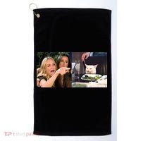 Funny Woman Yelling At Cat Meme  Golf Towel thumb 0