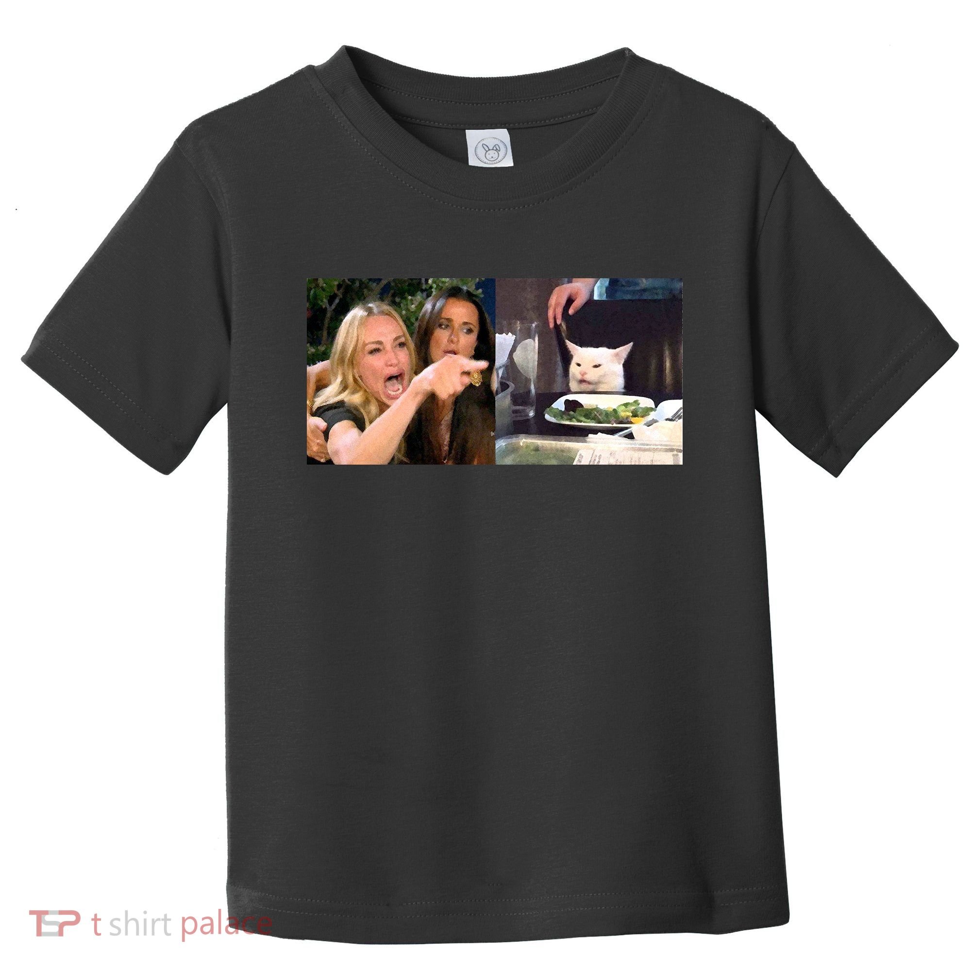 Funny Woman Yelling At Cat Meme  Toddler T-Shirt
