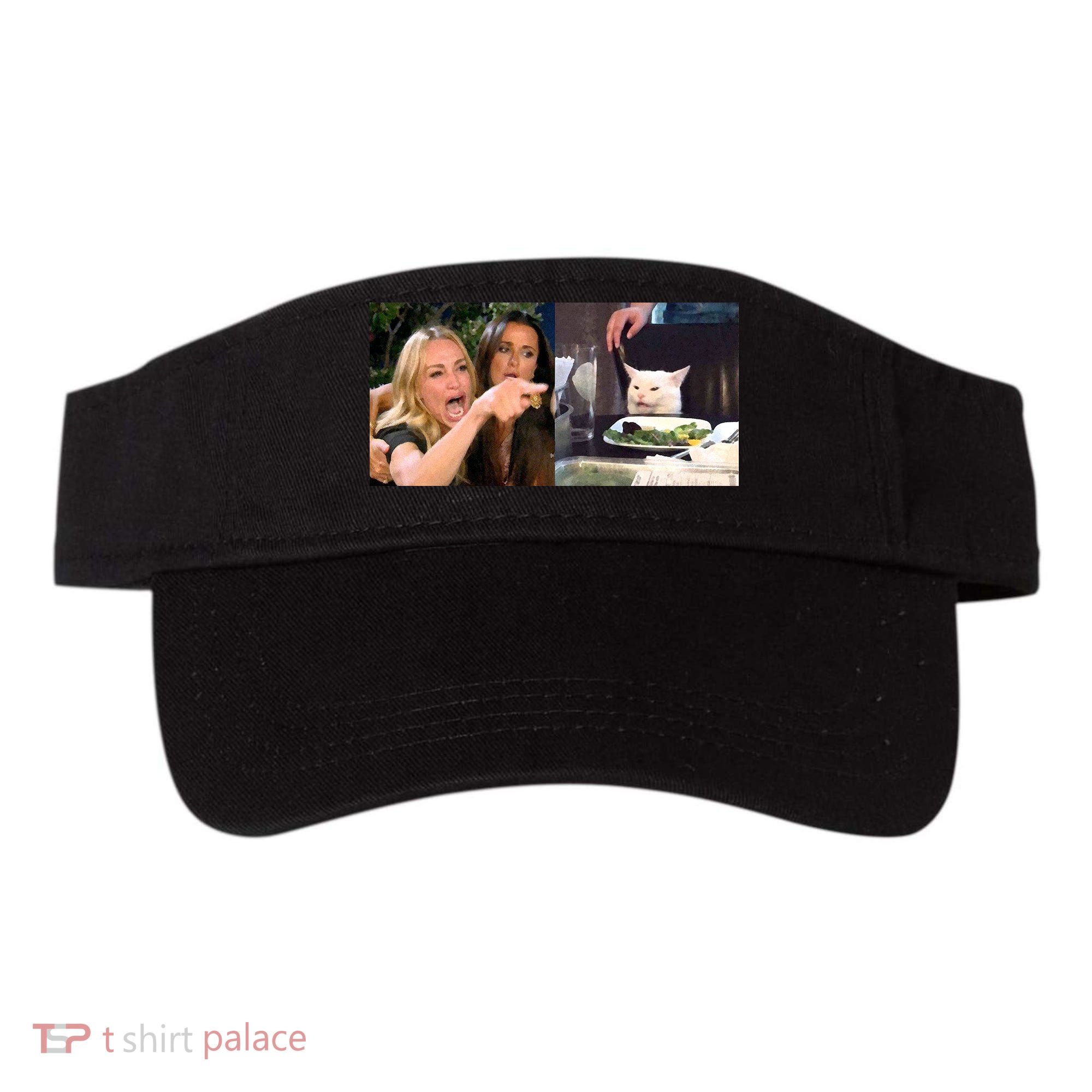 Funny Woman Yelling At Cat Meme  Visor