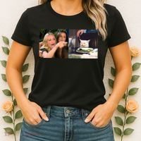 Funny Woman Yelling At Cat Meme  Women's T-Shirt thumb 2