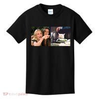 Funny Woman Yelling At Cat Meme  Kids T-Shirt thumb 0
