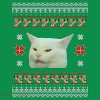 Funny Woman Yelling At Cat Meme Ugly Christmas Toddler T-Shirt thumb 4