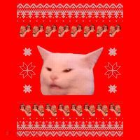Funny Woman Yelling At Cat Meme Ugly Christmas Santa Hat thumb 1