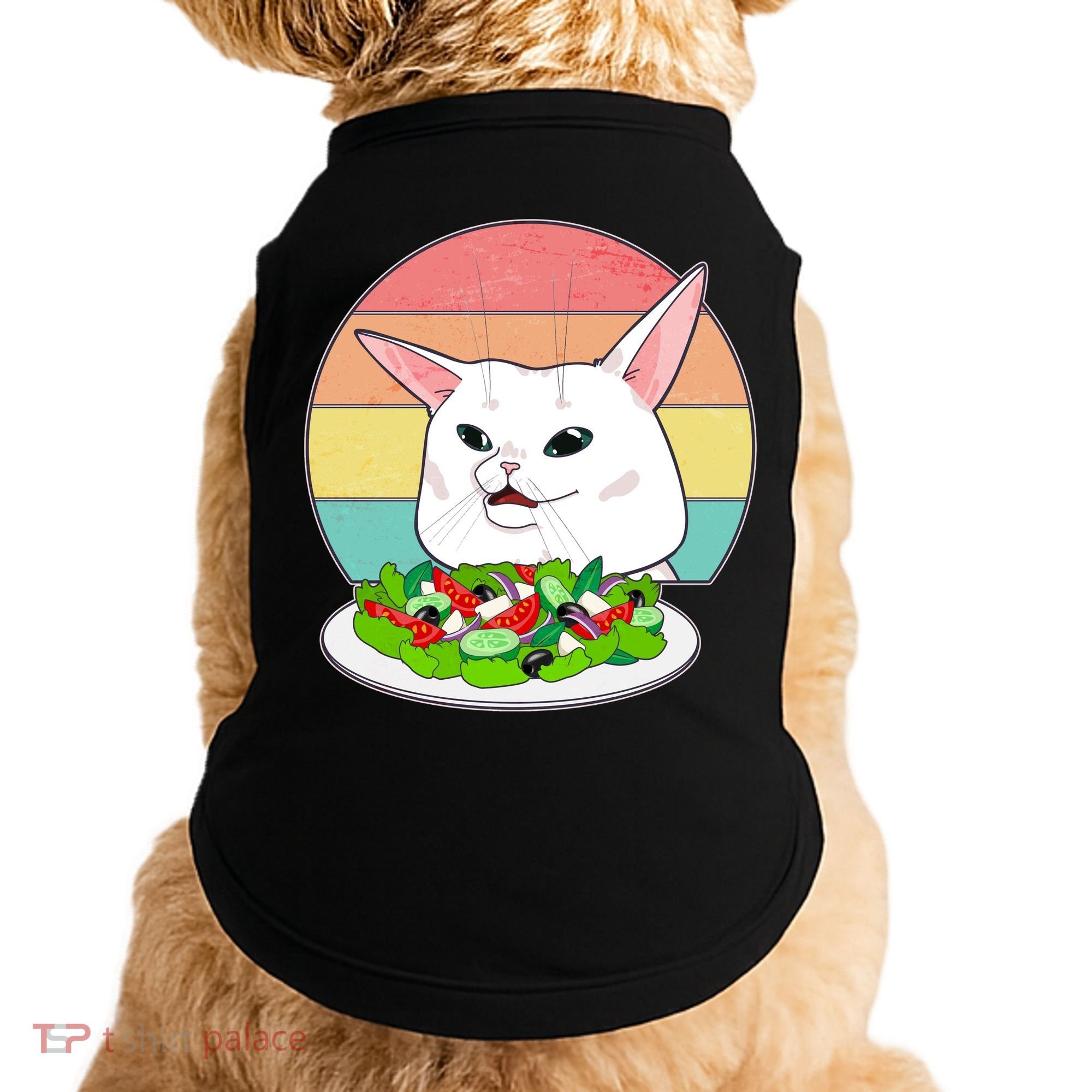 Funny Woman Yelling at Table Cat Meme Doggie Tank