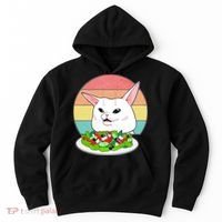 Funny Woman Yelling at Table Cat Meme Hoodie thumb 0