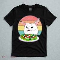 Funny Woman Yelling at Table Cat Meme T-Shirt thumb 5
