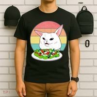 Funny Woman Yelling at Table Cat Meme T-Shirt thumb 6